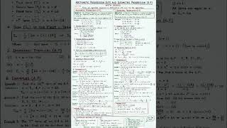 Arithmetic Progression & Geometric Progression with Series #mathematics