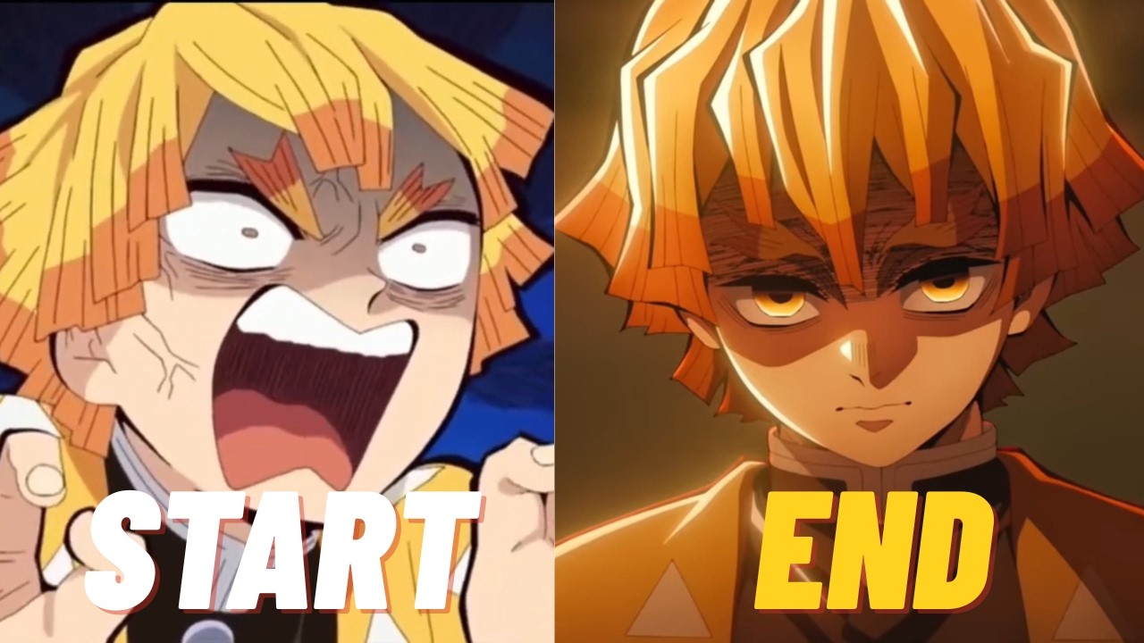 Evolution of Zenitsu Agatsuma in Demon Slayer