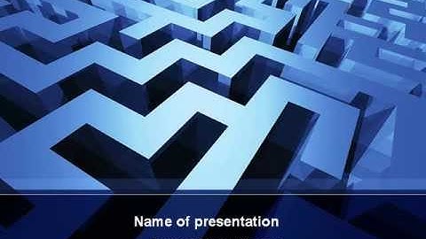 Blue Labyrinth PowerPoint Template by PoweredTemplate.com