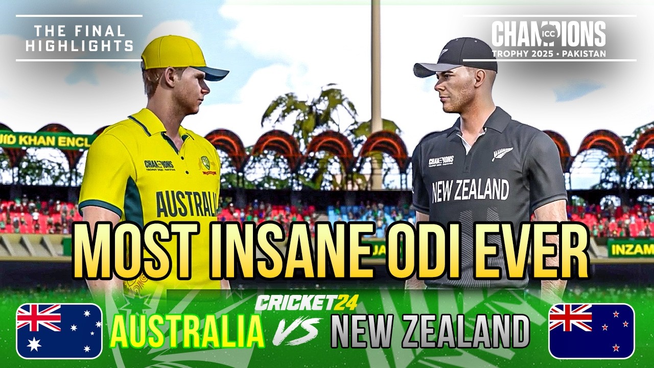The Craziest ODI EVER - AUS v NZ | Champions Trophy Final (Cricket 24)