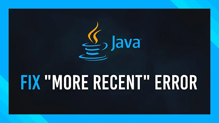 Fix: "Compiled by a more recent version" Java error
