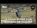 Ref:3Z4FAEa3B64 Le crash en mer du air scooter de l'inventeur franky zapata, sain et sauf