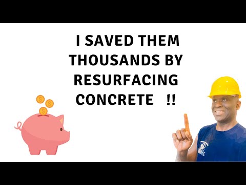 Beginners Learn how to Resurface damaged concrete in 5min in 4k vid | Concrete and Cement Contractor