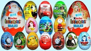 20 Surprise Eggs Kinder Surprise Maxi Mickey Mouse Cars 2 Disney Pixar Thomas &amp; Friends