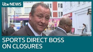 Sports Direct Boss says store closure will be "very slow process"| ITV News screenshot 4