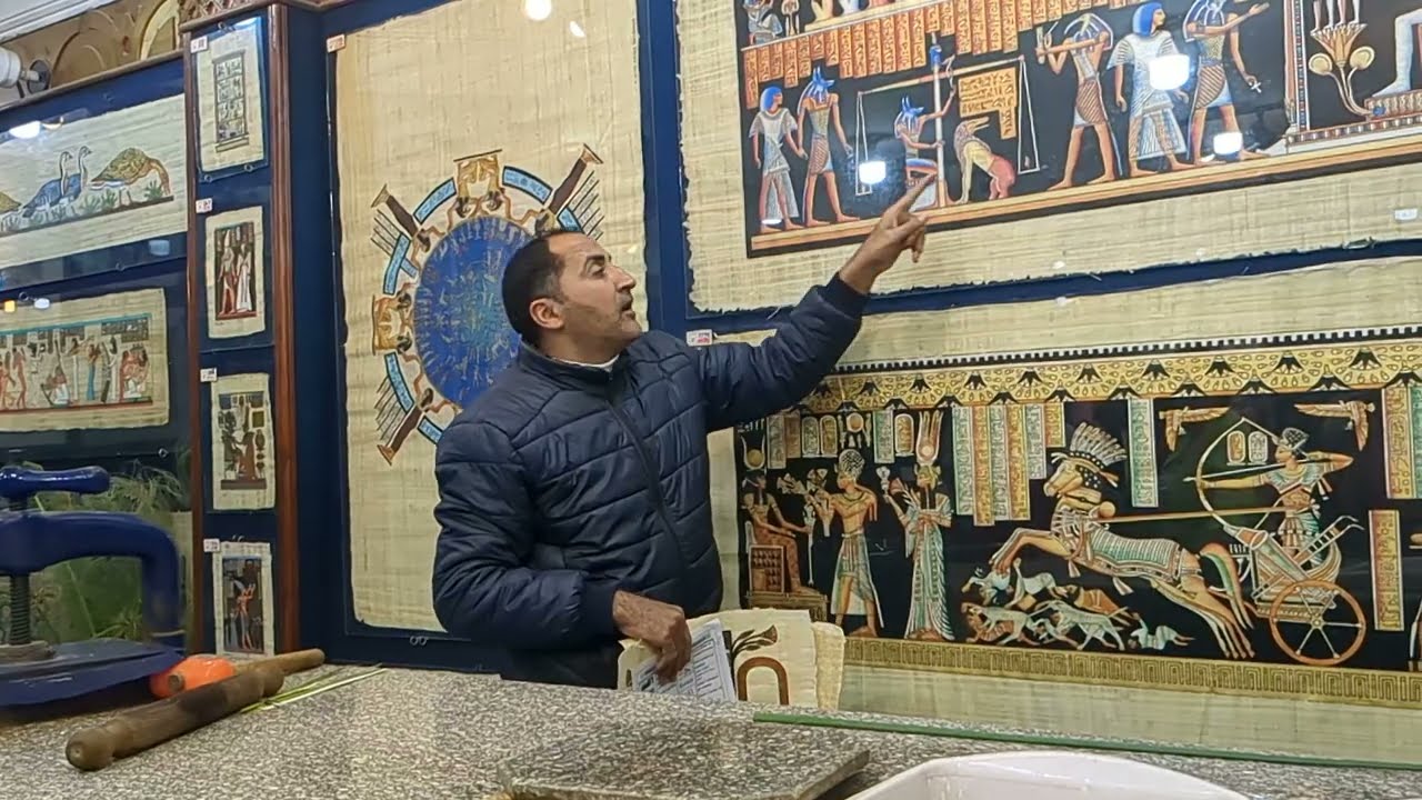 How papyrus is made in Egypt at the Papyrus Institute in Cairo - Golden Eagle Papyrus