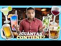 ¿¿Cuántas CALORÍAS tienen los tragos y cócteles?? / Vino Mojito AGUARDIENTE Whisky Margarita🥃🍺