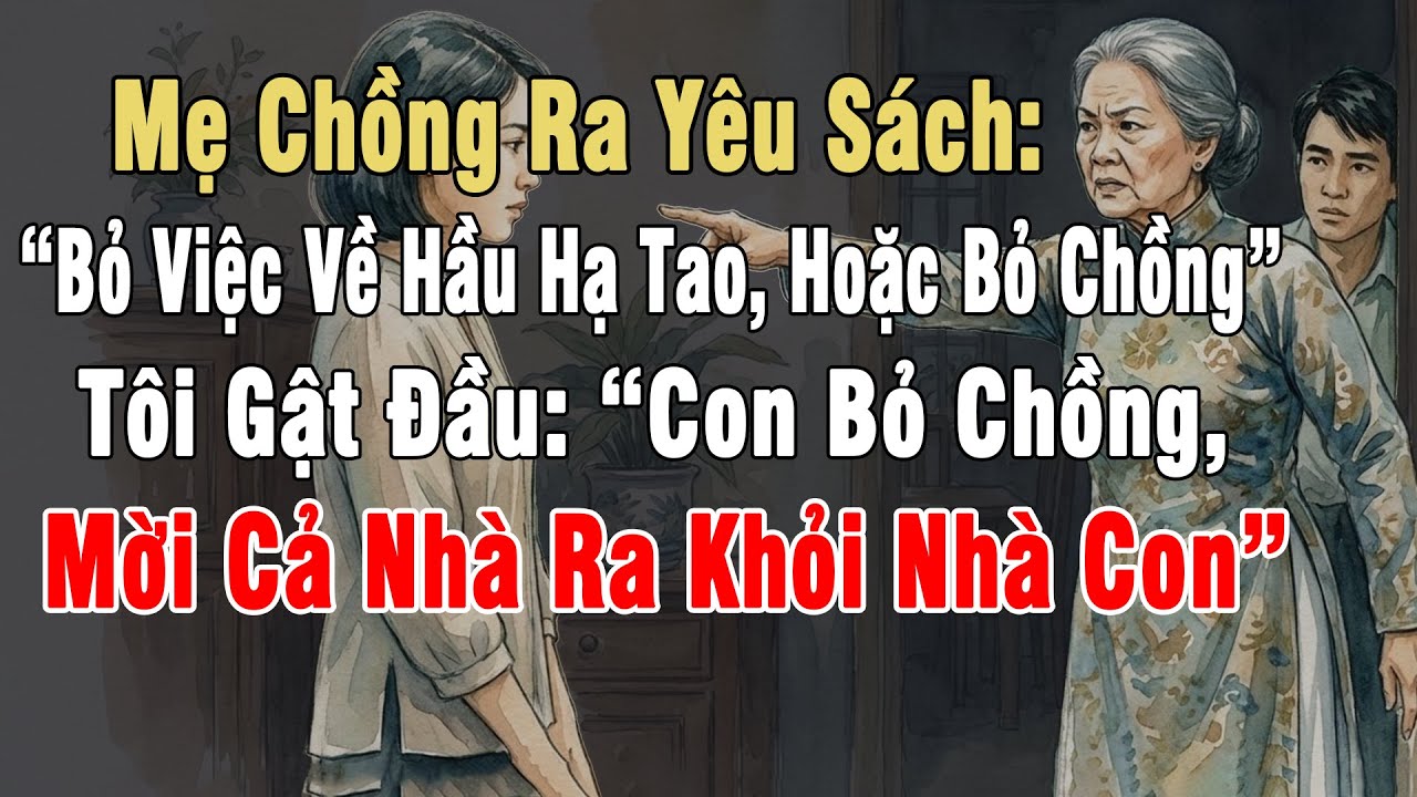Mẹ Chồng Quát: “Bỏ Việc Về Hầu Hạ Tao Hoặc Bỏ Chồng”. Tôi Gật Đầu: “Bỏ Chồng, Mời Ra Khỏi Nhà Con”