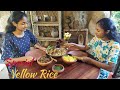 අපේ කහ බත | Special Yellow Rice with Tastiest Brinjal