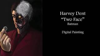 Harvey Dent "Two Face" Timelapse Drawing