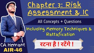 CA Final Audit Chapter 3 - Risk assessment & internal control | Revision Cum Free Fastrack Batch