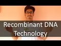 Recombinant DNA technology lecture | basics of recombinant DNA