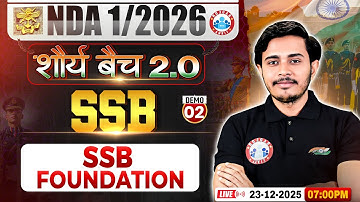 NDA 01 2026 SSB Preparation | Shaurya 2.0 Batch | SSB Foundation | NDA SSB By Sam Sir