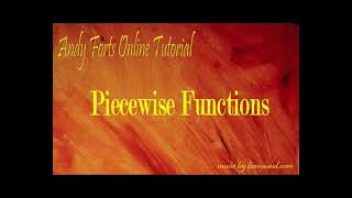 Piecewise functions Application
