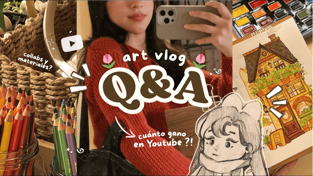 🙊COMÓ consigo colaboraciones y materiales de dibujo⁉️ Q&A  ✧˖°  lightwish & ebac ✨