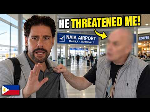 MANILA AIRPORT NIGHTMARE - a Stranger went CRAZY on me before my FLIGHT!