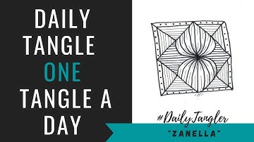 Daily Tangle - Pattern -  Zanella   |How to draw...| #DailyTangler
