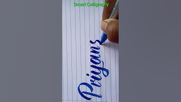 Priyanshu Name In Calligraphy Short Video