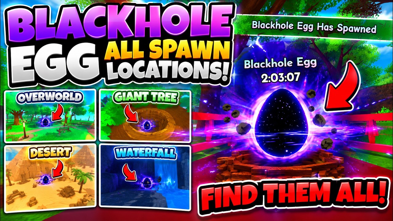 Video thumbnail: ALL BLACKHOLE EGG SPAWN LOCATIONS in Ride A Pet! (FULL GUIDE) Roblox