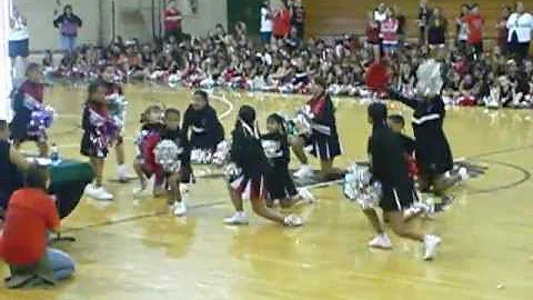 veronica cheerleading when she was 9 or 10