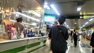 《乗り換え》新宿三丁目駅、メトロ副都心線から都営新宿線へ。 Shinjuku-sanchome