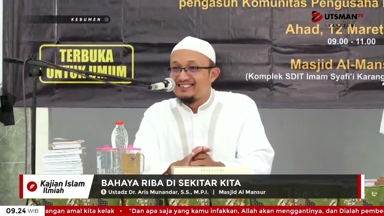 ⁣LIVE Bahaya Riba di Sekitar Kita - Ust. Dr. Aris Munandar, S.S., M.P.I.