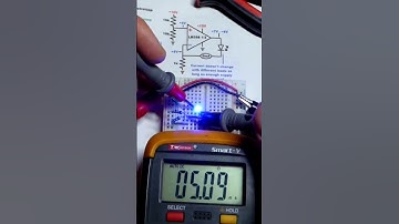 Blue LED 5mA Current Source Op Amp Circuit Multimeter Measured #multimeter #measuringtool #schematic