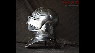 Visored Sallet Helmet with Bevor | Functionality test & Walkaround