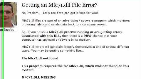Mfc71.dll Error Fix - Not Found - Missing