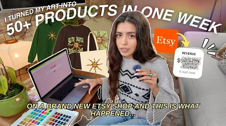 I Turned My Art Into 50+ Products In ONE WEEK On Etsy & This Is How Much I Made
