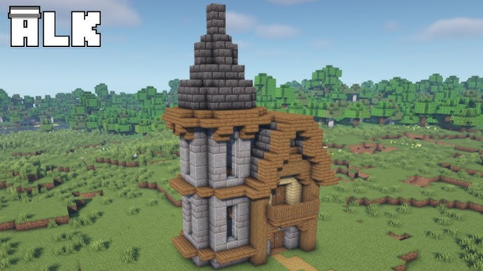 Casa de madeira de cerejeira simples #minecraft #tutorial #build