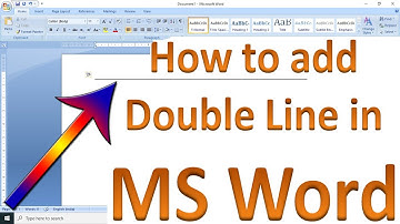 How to draw or insert double line in ms word