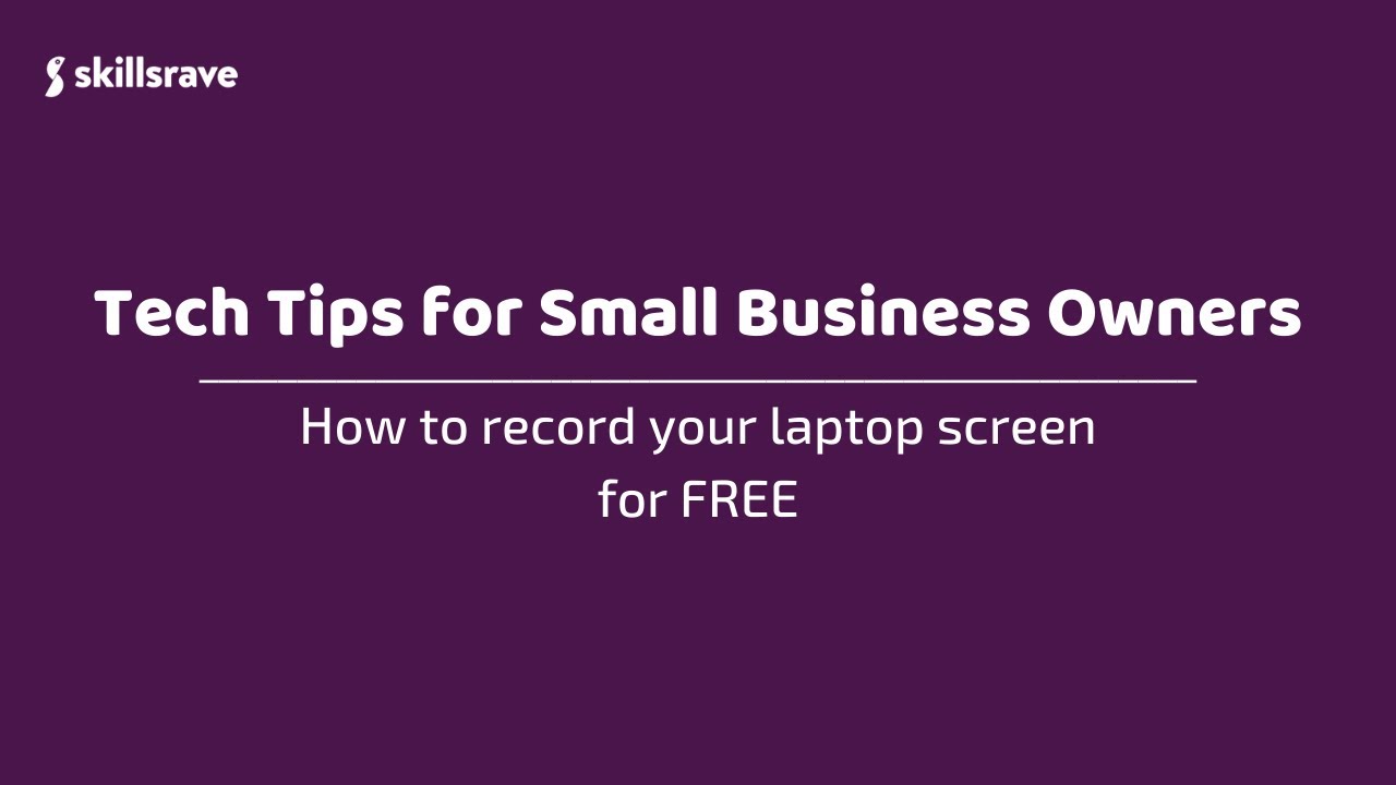 How To Record Your Laptop Screen For Free YouTube