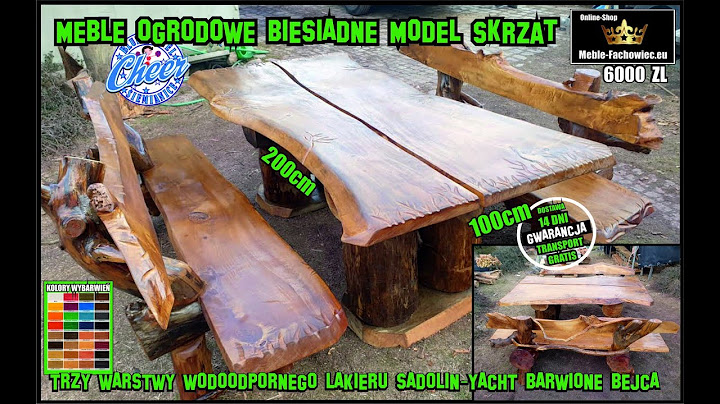 Meble ogrodowe biesiadne, drewniane, masywne,  model SKRZAT