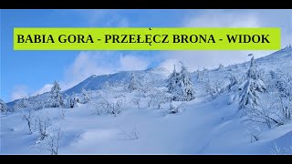 Babia Góra - Cyl - Przełęcz Brona - Widok - 20.02.2021