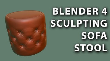 Blender 4 Cushion Sofa Stool tutorial #videosforfreeeducation