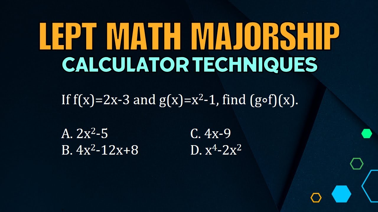 LEPT MATH MAJORSHIP REVIEWER | CALCULATOR TECHNIQUES | PAST BOARD ...