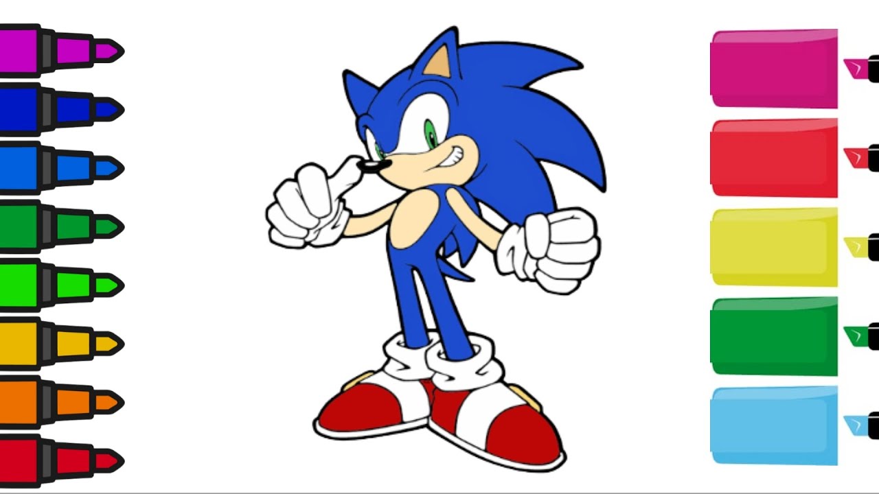 Coloring Sonic Hedgehog | Coloring Page Activities for kids - YouTube coloring-sonic-hedgehog-coloring-page-activities-for-kids-youtube