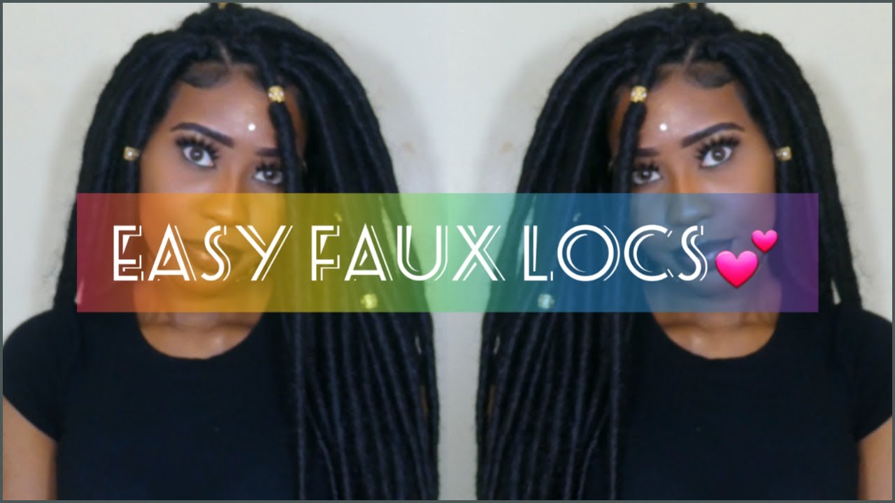 Freetress 2x Large Faux Locs������| VERY Easy Protective Style - YouTube