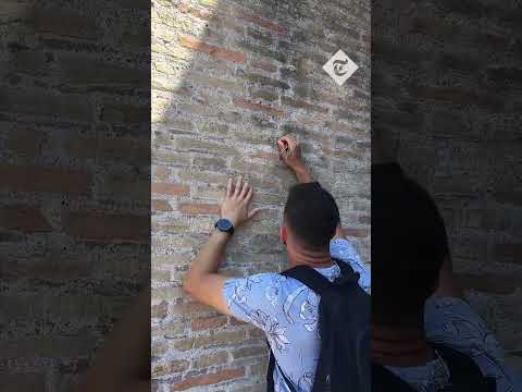 Tourist carves fiancee’s name into Rome’s Colosseum