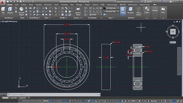 AutoCAD 2D, Ball Bearing No 6212, how to draw ball bearing, autoCAD training