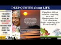 Deep quotes about lifepeaceful life quotes value of time in life