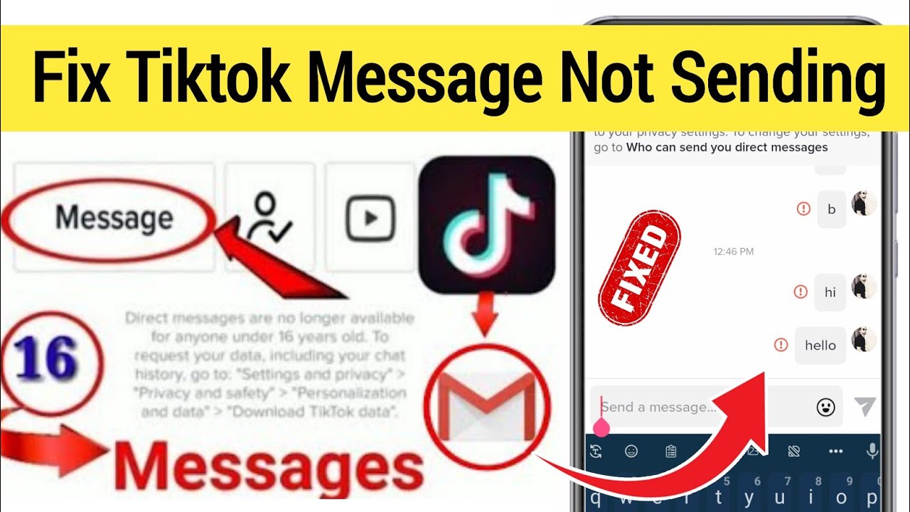 How to fix Tiktok Message Not Sending Problem || Fix Tiktok Message Not ...
