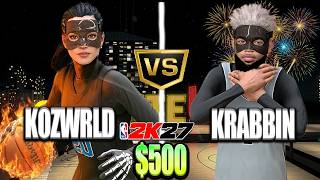 I WAGERED THE #1 GUARD FOR $500 3V3 BO7 ON NBA2K27! (KRABBIN, JAY, BOARDS)