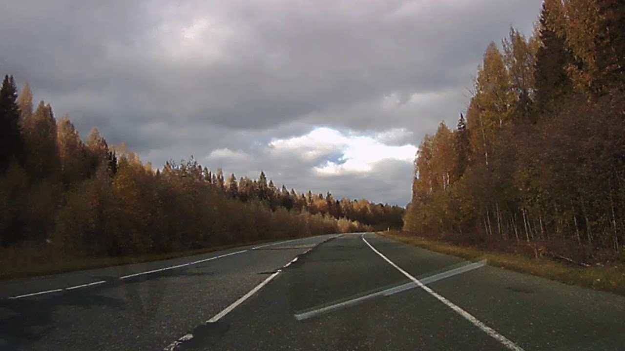 Трасса Р157 после Шарьи на Никольск - YouTube