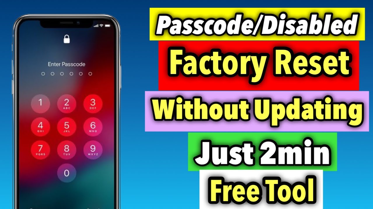 Disabled/Passcode Free Factory Reset Without Updating To iOS 16 | New Update Magic CFG |