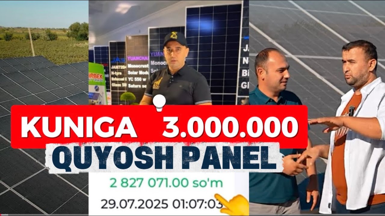 QUYOSH PANEL FOYDALIMI?  600 kwt  OʻRNATIBDI.