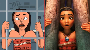 Disney Moana Funny Drawing Meme | Try Not to Laugh 😂