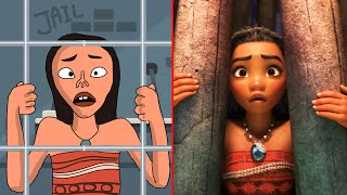 Disney Moana Funny Drawing Meme | Try Not to Laugh 😂 Resimi