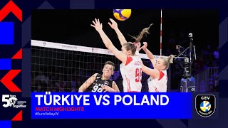 Türkiye vs. Poland I Match Highlights 1/4 Finals I CEV EuroVolley 2023 Women
